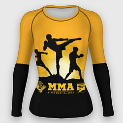 Рашгард женский ММА Mixed Martial Arts, цвет: 3D-принт