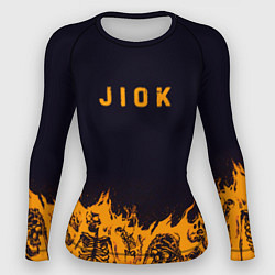 Рашгард женский Jiok пламя, цвет: 3D-принт