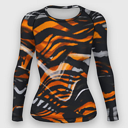 Рашгард женский Окрас тигра, цвет: 3D-принт