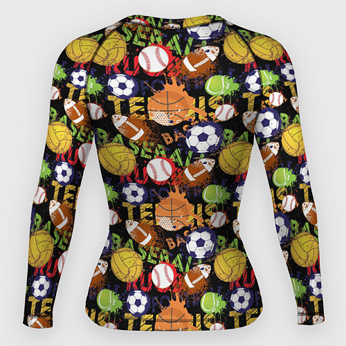 Женский рашгард Разные Спортивные Мячи / 3D-принт – фото 2