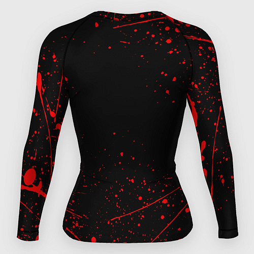 Женский рашгард DOTA 2 БРЫЗГИ КРАСОК, КРОВЬ / 3D-принт – фото 2