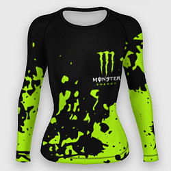 Рашгард женский Monster Energy green, цвет: 3D-принт