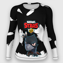 Рашгард женский BRAWL STARS MECHA CROW ПЕРЬЯ, цвет: 3D-принт