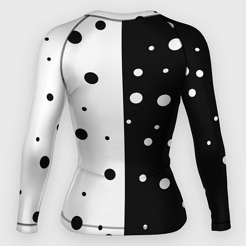 Женский рашгард ЧЁРНО-БЕЛЫЙ МИШКА / 3D-принт – фото 2