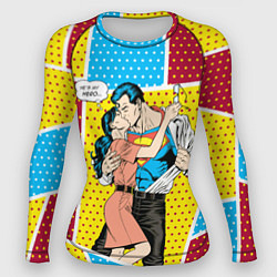 Женский рашгард Superman and Wonder Woman Hes my hero