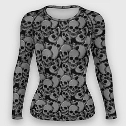 Рашгард женский Gray skulls, цвет: 3D-принт