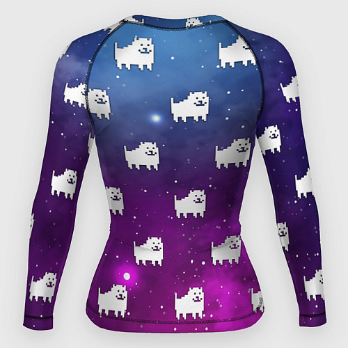 Женский рашгард UNDERTALE DOGS PATTERN SPACE / 3D-принт – фото 2