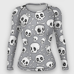 Рашгард женский Skulls & bones, цвет: 3D-принт