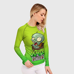 Рашгард женский Plants vs Zombies зомби, цвет: 3D-принт — фото 2