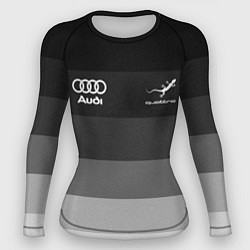 Рашгард женский Audi, Ауди Серый градиент, цвет: 3D-принт