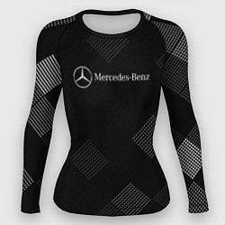 Рашгард женский Mercedes-Benz - В клетку, цвет: 3D-принт