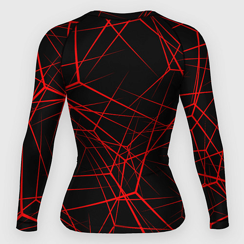 Женский рашгард Peugeot: Красные тонкие линии / 3D-принт – фото 2