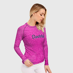 Рашгард женский Daddy pink, цвет: 3D-принт — фото 2