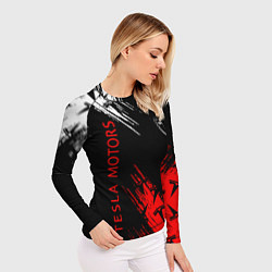 Рашгард женский Tesla - Motors, цвет: 3D-принт — фото 2
