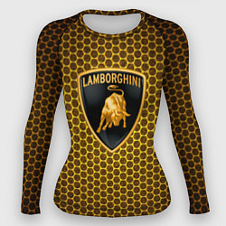 Женский рашгард Lamborghini gold соты