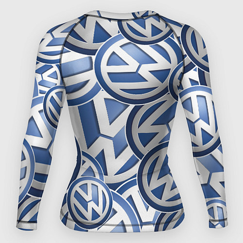 Женский рашгард Volkswagen logo Pattern / 3D-принт – фото 2