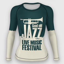 Рашгард женский Джаз Живая Музыка, цвет: 3D-принт