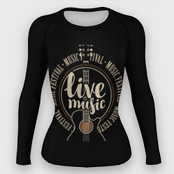Рашгард женский Живая Музыка гитара, цвет: 3D-принт