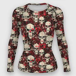 Рашгард женский Кровавые Черепа Skulls, цвет: 3D-принт