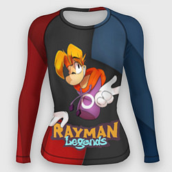 Рашгард женский Rayman на абстрактном фоне, цвет: 3D-принт