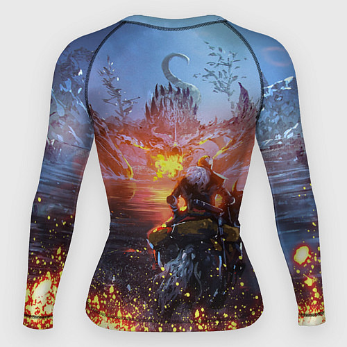 Женский рашгард ELDEN RING БИТВА С ДРАКОНОМ / 3D-принт – фото 2