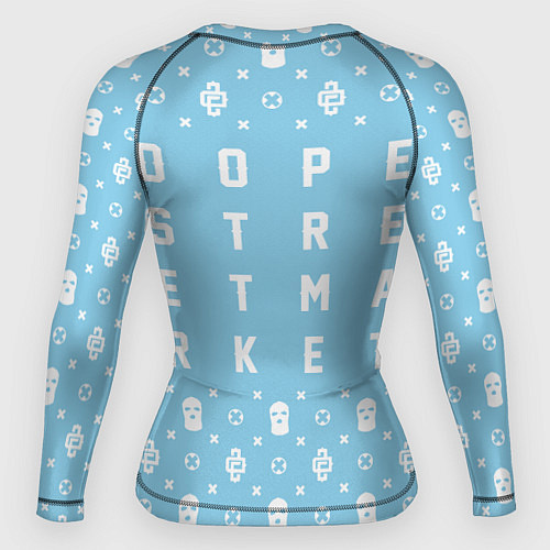 Женский рашгард Sky Blue Phantom Ski Mask Dope Street Market / 3D-принт – фото 2