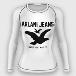 Рашгард женский Узор White Orlani Jeans Dope Street Market, цвет: 3D-принт