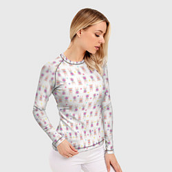 Рашгард женский Веселые кролики с пасхальными яйцами, цвет: 3D-принт — фото 2