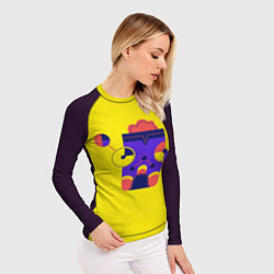 Рашгард женский Абстрактный персонаж, цвет: 3D-принт — фото 2
