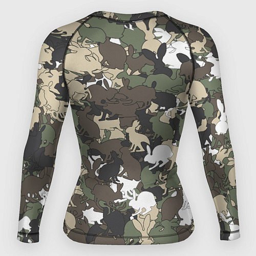 Женский рашгард Камуфляж с кроликами / 3D-принт – фото 2