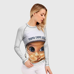 Рашгард женский Мама скоро буду - для женщин в положении, цвет: 3D-принт — фото 2