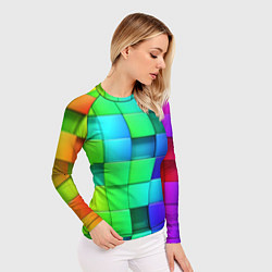 Рашгард женский Color geometrics pattern Vanguard, цвет: 3D-принт — фото 2