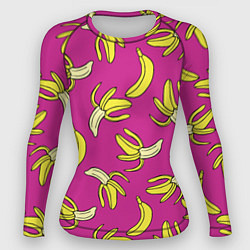 Рашгард женский Banana pattern Summer Color, цвет: 3D-принт