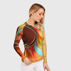 Рашгард женский Солнце из бумаги, цвет: 3D-принт — фото 2