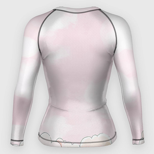 Женский рашгард Поросенок летит на шарике / 3D-принт – фото 2