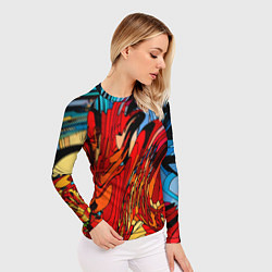 Рашгард женский Abstract color pattern Fashion 2022, цвет: 3D-принт — фото 2