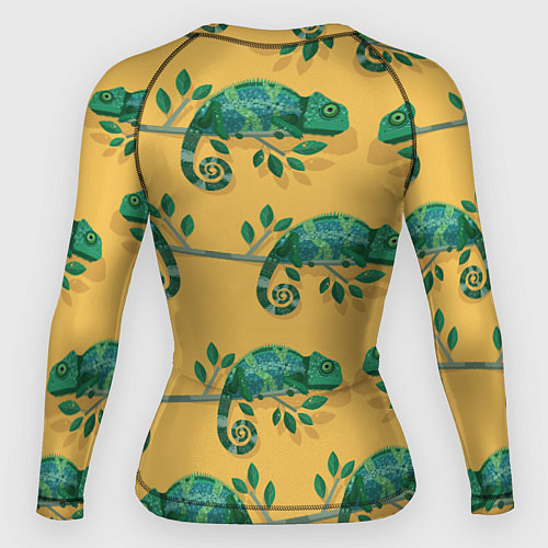 Женский рашгард Хамелеон принт / 3D-принт – фото 2