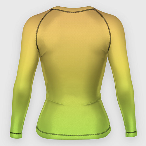 Женский рашгард GRADIEND YELLOW-GREEN / 3D-принт – фото 2
