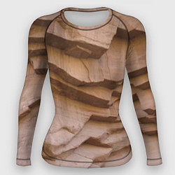 Рашгард женский Рельефные скалы Relief rocks, цвет: 3D-принт