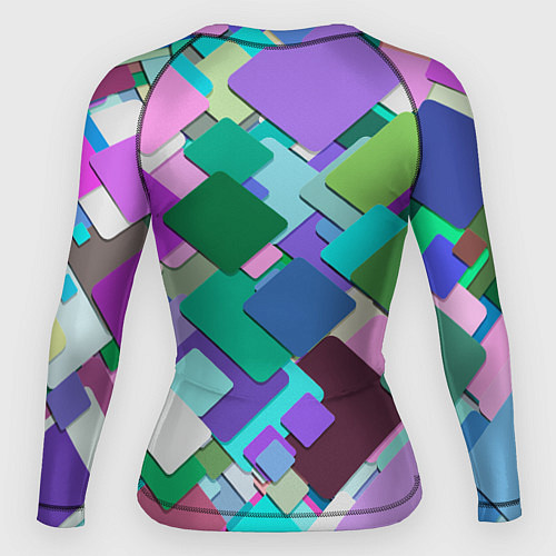 Женский рашгард MULTICOLORED SQUARES / 3D-принт – фото 2