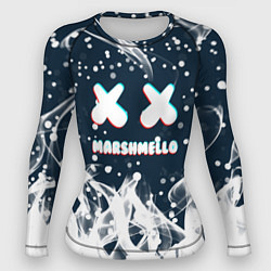 Женский рашгард Marshmello белый огонь