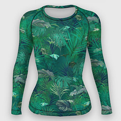 Рашгард женский Летняя Зелёная Листва, цвет: 3D-принт