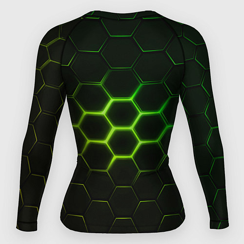 Женский рашгард НЕОНОВОЕ СВЕЧЕНИЕ ИЗ ПОД ПЛИТ / 3D-принт – фото 2