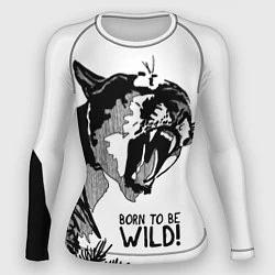 Рашгард женский Born to be wild! Cougar, цвет: 3D-принт
