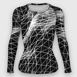 Рашгард женский Полигональный объёмный авангардный узор, цвет: 3D-принт