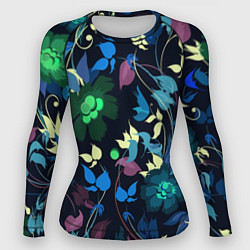 Женский рашгард Color summer night Floral pattern