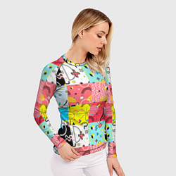 Рашгард женский COLORED GEOMETRIC SHAPES, цвет: 3D-принт — фото 2