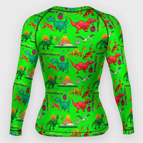 Женский рашгард TEXTURE WITH DINOSAURS / 3D-принт – фото 2