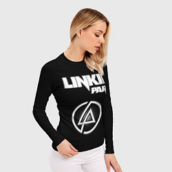 Рашгард женский Linkin Park логотип и надпись, цвет: 3D-принт — фото 2