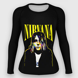 Рашгард женский Рок - группа Nirvana, цвет: 3D-принт